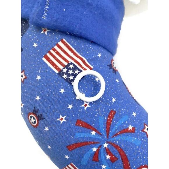 Patriotic Front Door Wreath Half Moon Window Wall Decor 16.5" x 15" - Picture 4 of 8